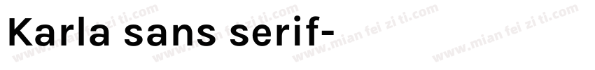 Karla sans serif字体转换